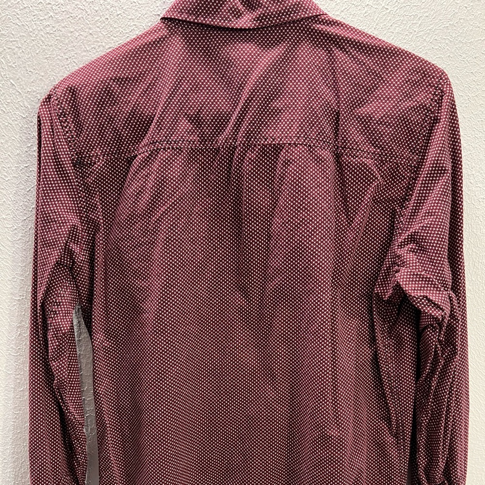 Red and White Button Down Slim Fit S by Black - Picture 2 of 4